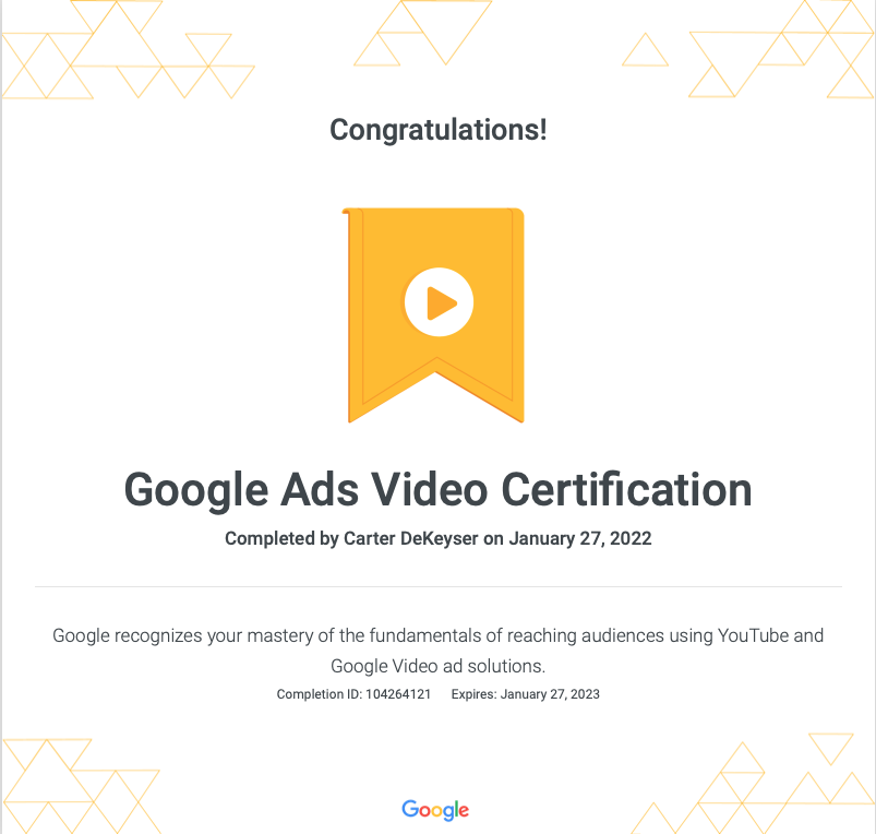 Google Ads Certification